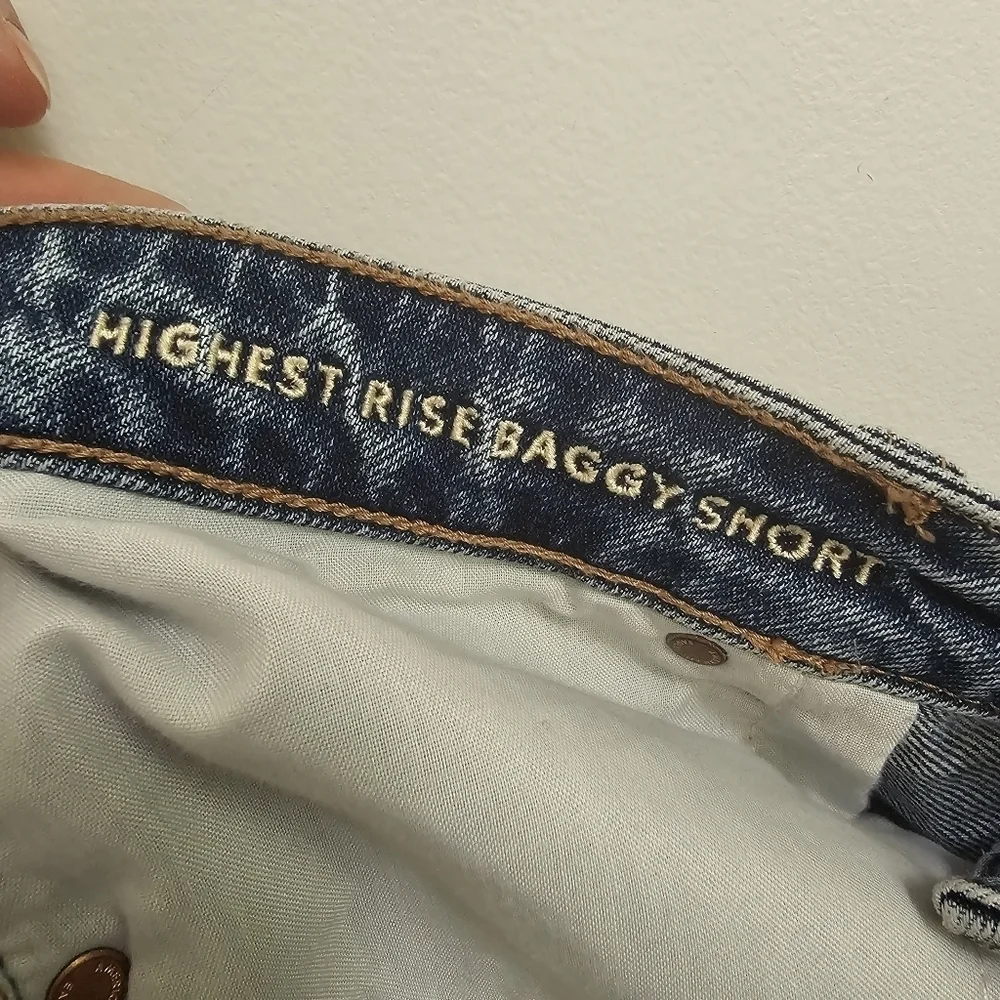 American Eagle Highest Rise Ripped Baggy Shorts